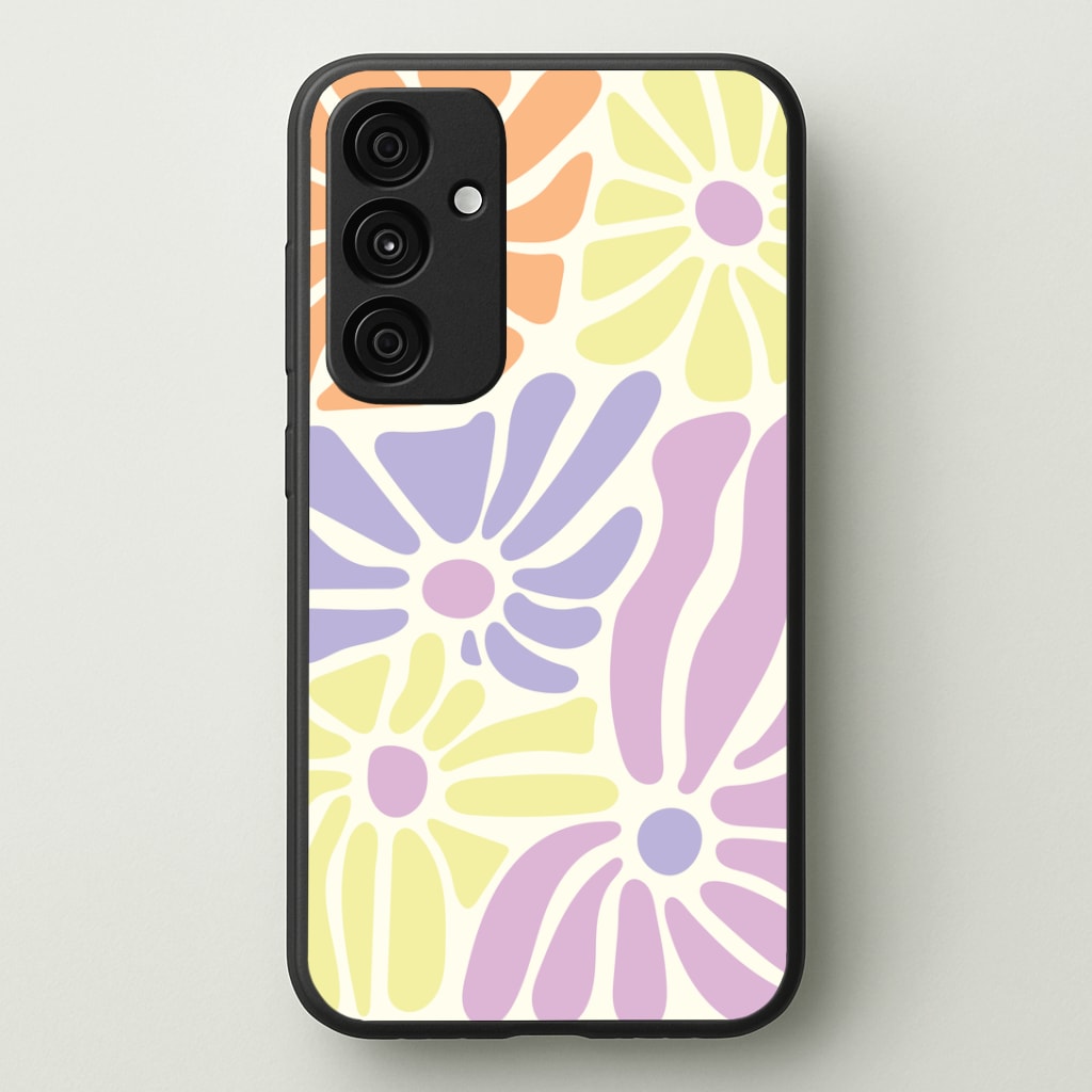 Pastel Abstract Flowers Phone Case - Galaxy A35 / Standard