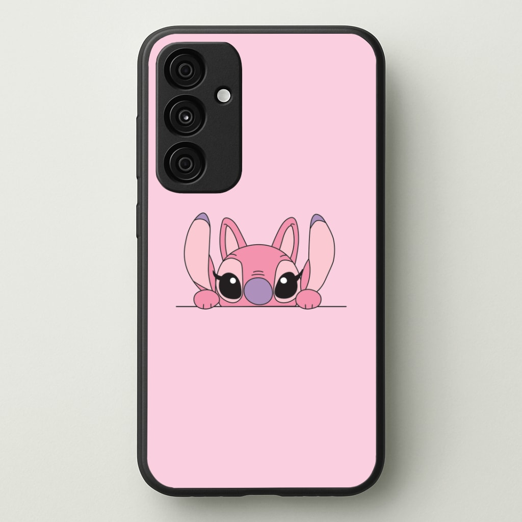 Angel Leaning - Pink Alien Phone Case - Galaxy A35 / Standard