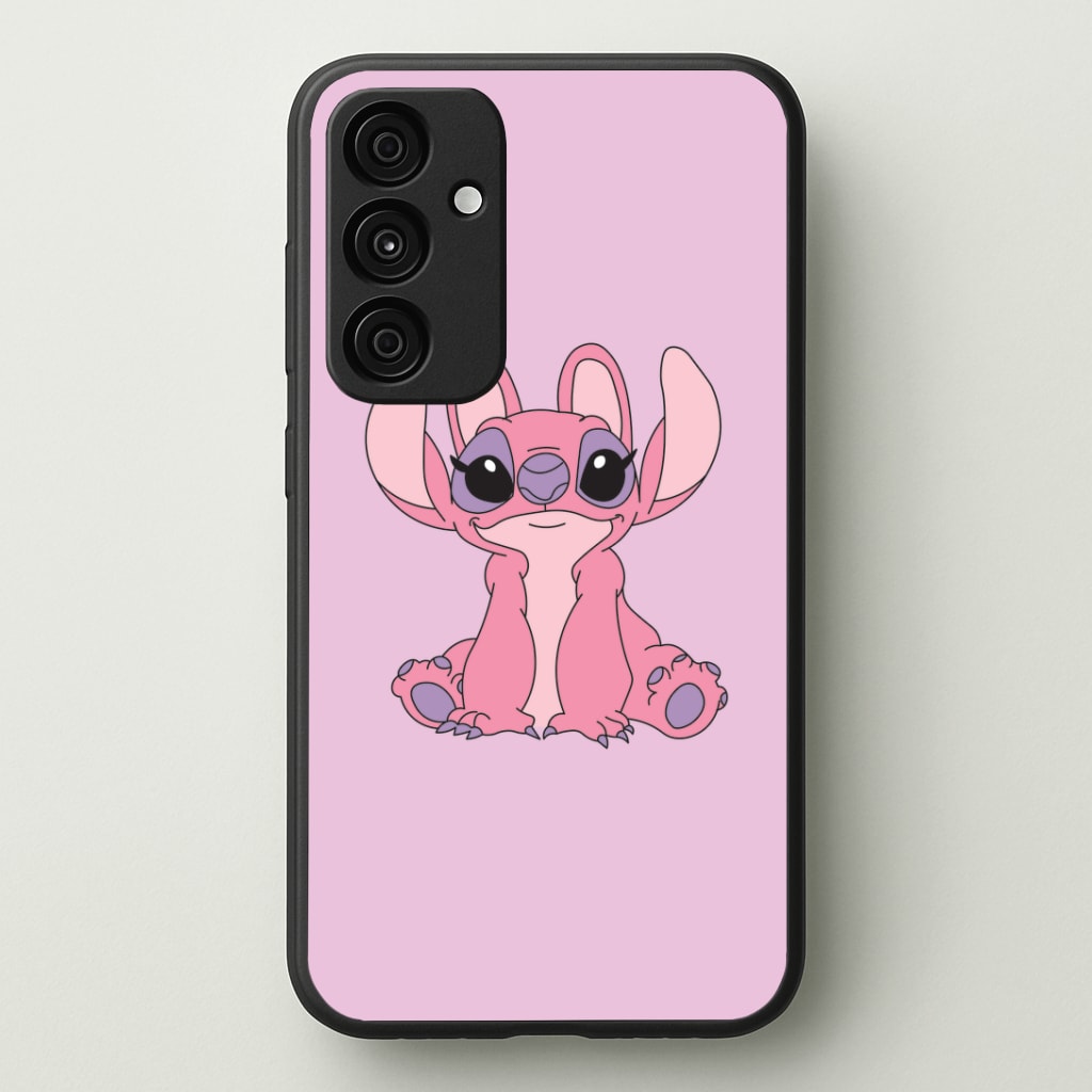 Sitting Down - Pink Alien Phone Case - Galaxy A35 / Standard