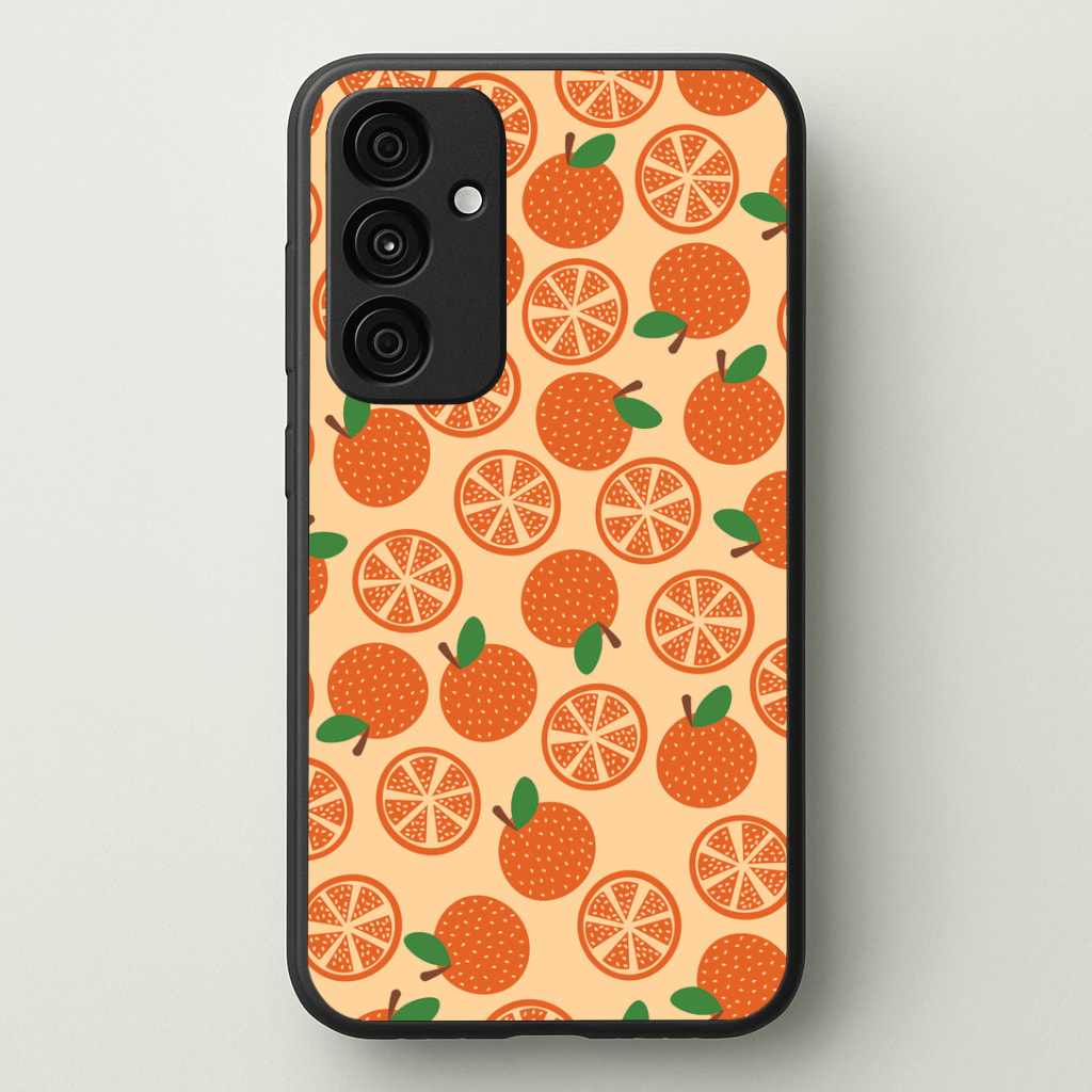 Textured Oranges Pattern Phone Case - Galaxy A35 / Standard