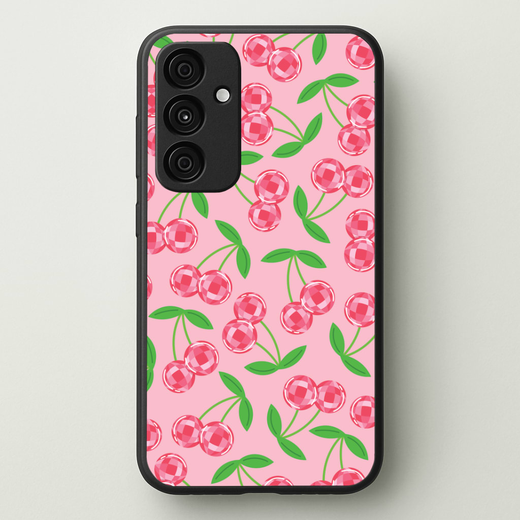 Disco Cherries Pattern Phone Case - Galaxy A35 / Standard