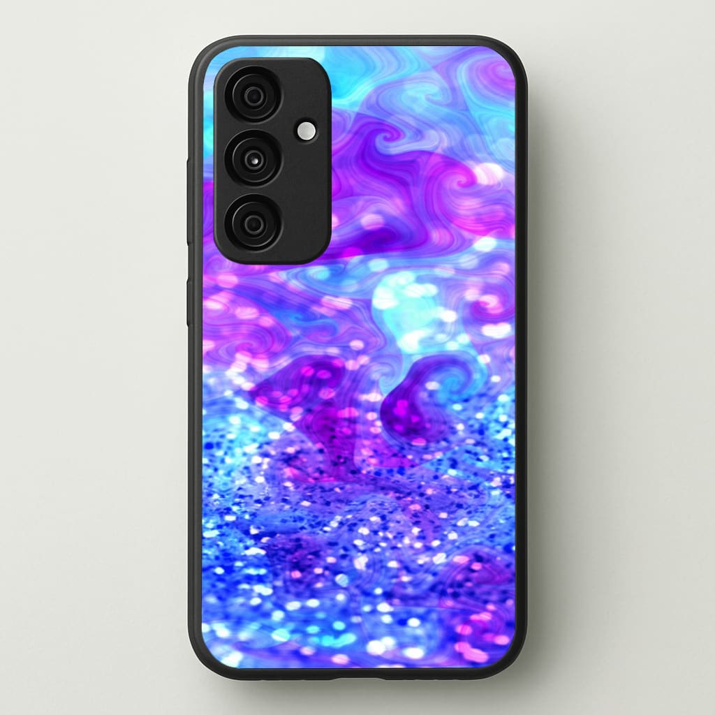 Glitter Swirl, Tumblr Stlye Phone Case - Galaxy A35 / Standard