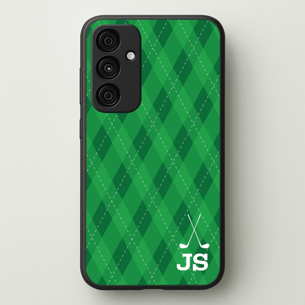 Personalised Golf Pattern Phone Case - Galaxy A35 / Standard