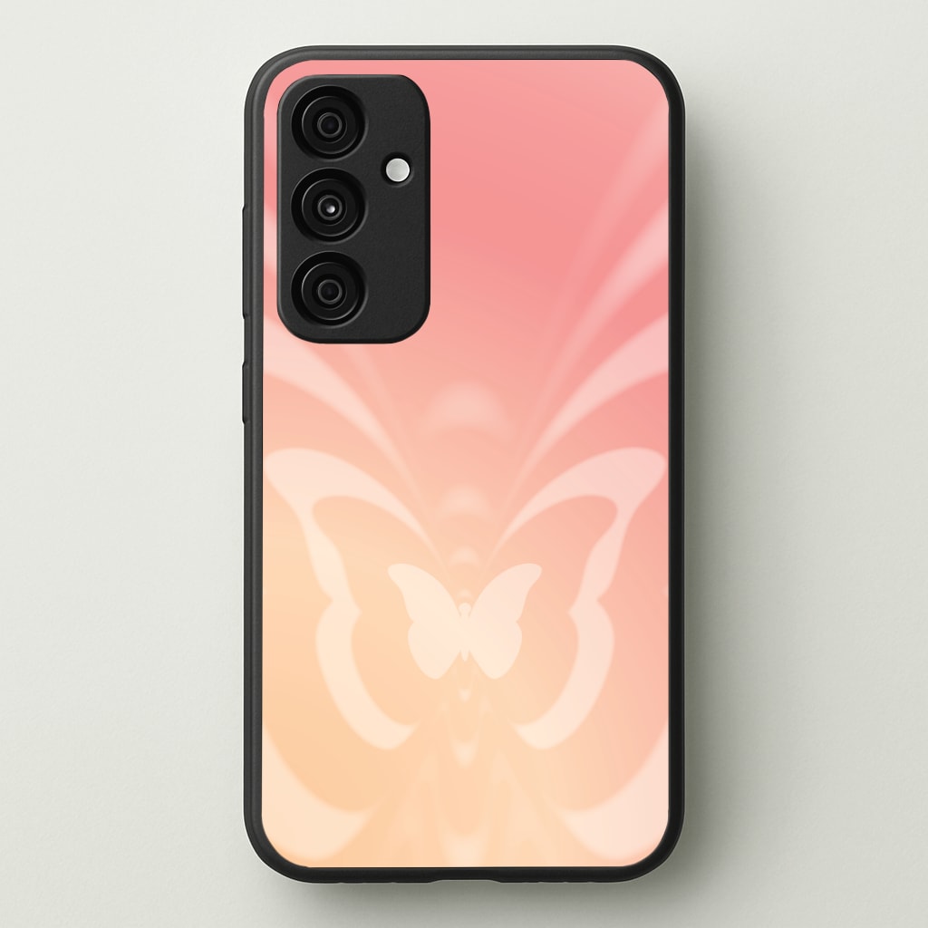 Butterfly Gradient Pink Phone Case - Galaxy A35 / Standard