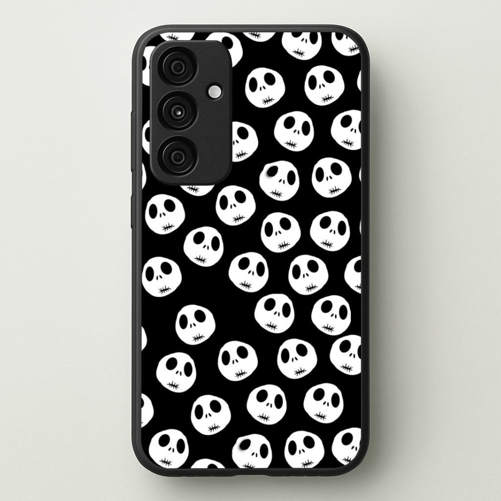 Jack Skellington Pattern - TNBC Phone Case - Galaxy A35 / Standard