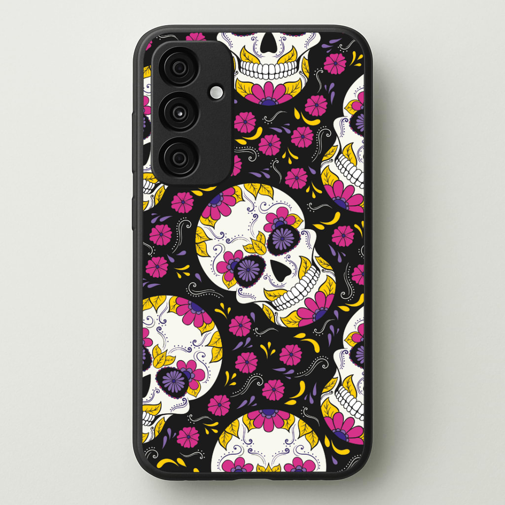 Calavera Pattern - Halloween Phone Case - Galaxy A35 / Standard