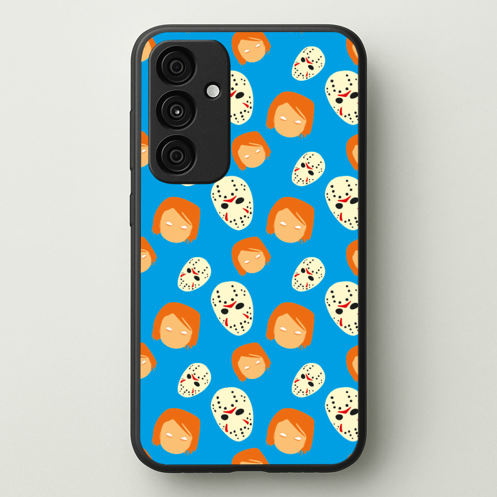 Chucky And Jason Pattern - Halloween Phone Case - Galaxy A35 / Standard