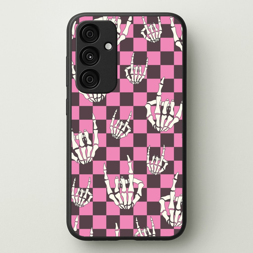 Rock On Skeleton Phone Case - Galaxy A35 / Standard