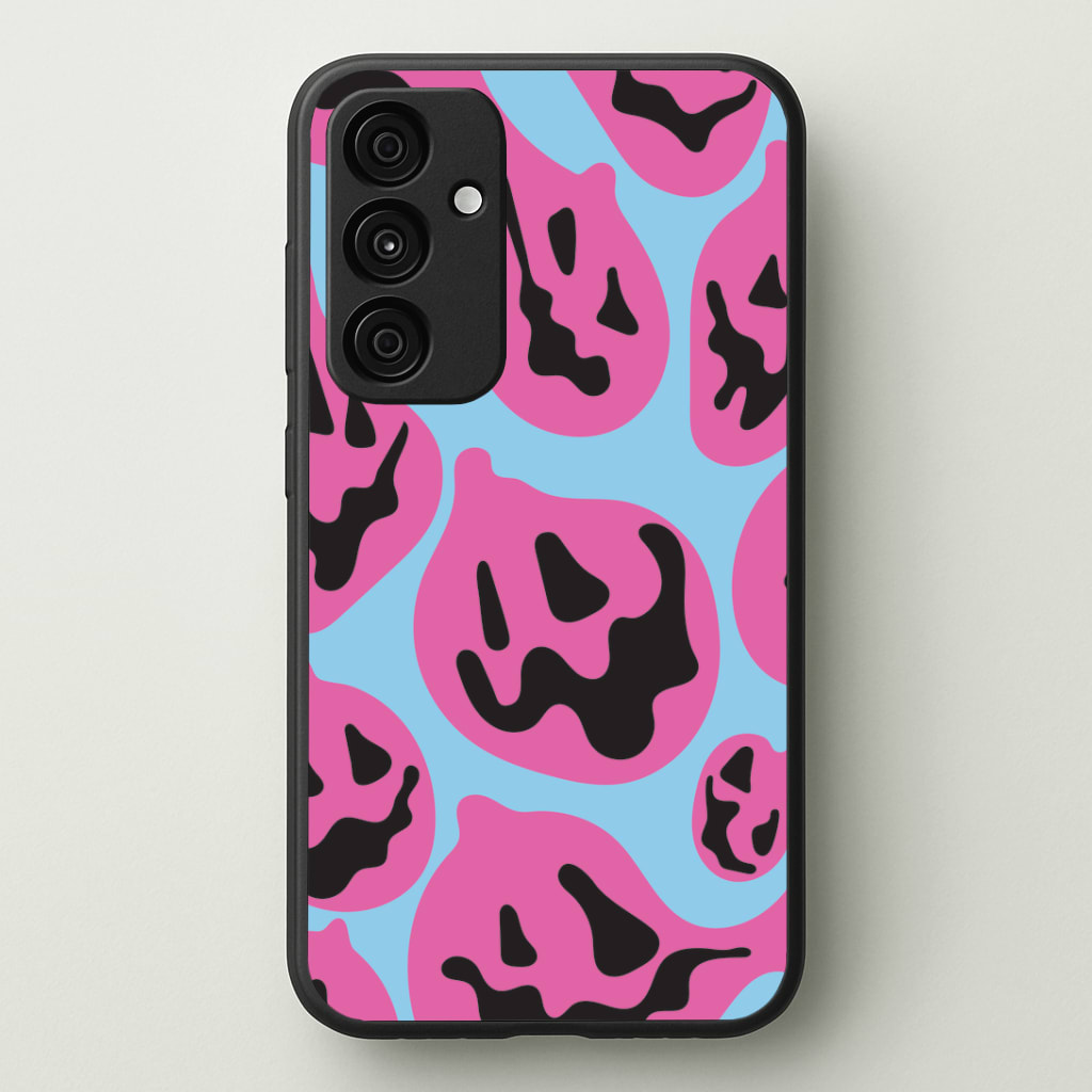 Pumpkin Blue Pattern Phone Case - Galaxy A35 / Standard
