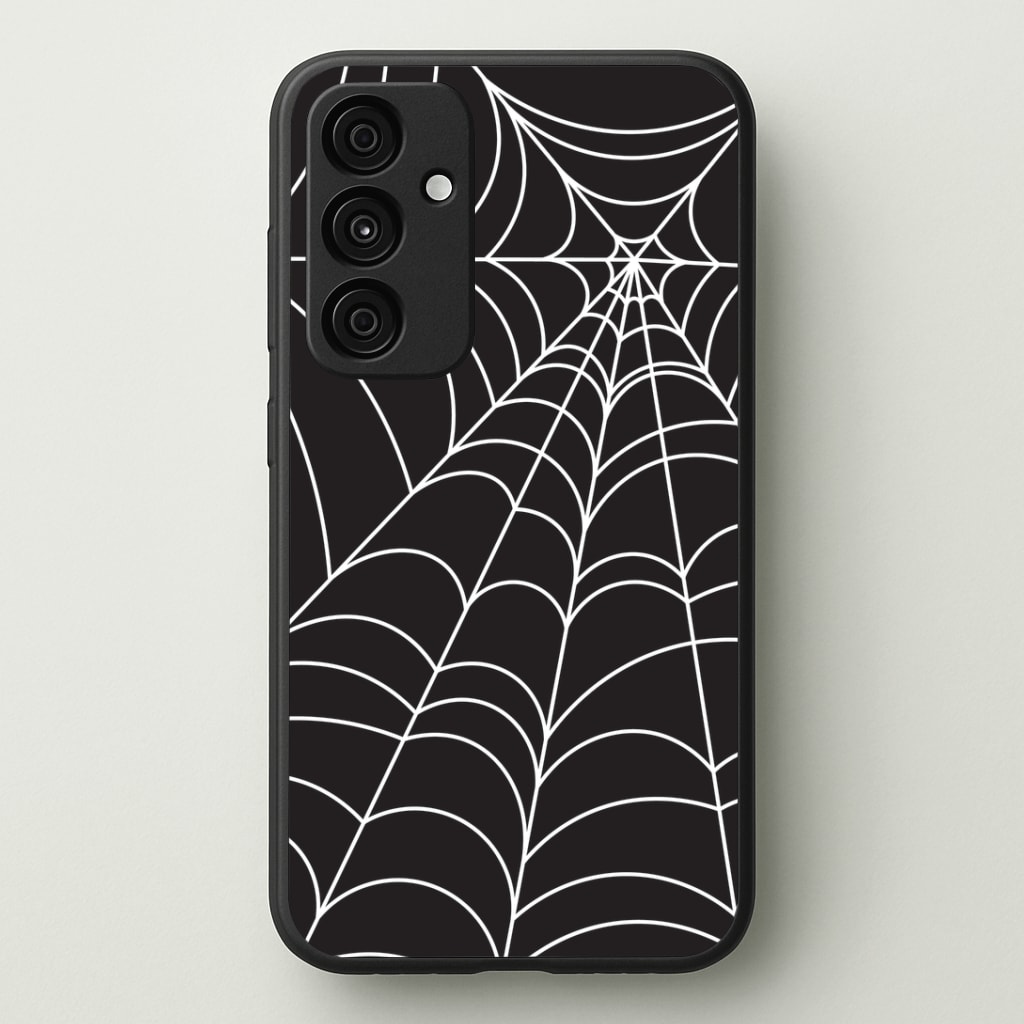 Black Cobwebs Pattern Phone Case - Galaxy A35 / Standard