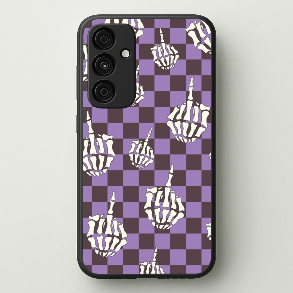 Purple Middle Finger Phone Case - Galaxy A35 / Standard