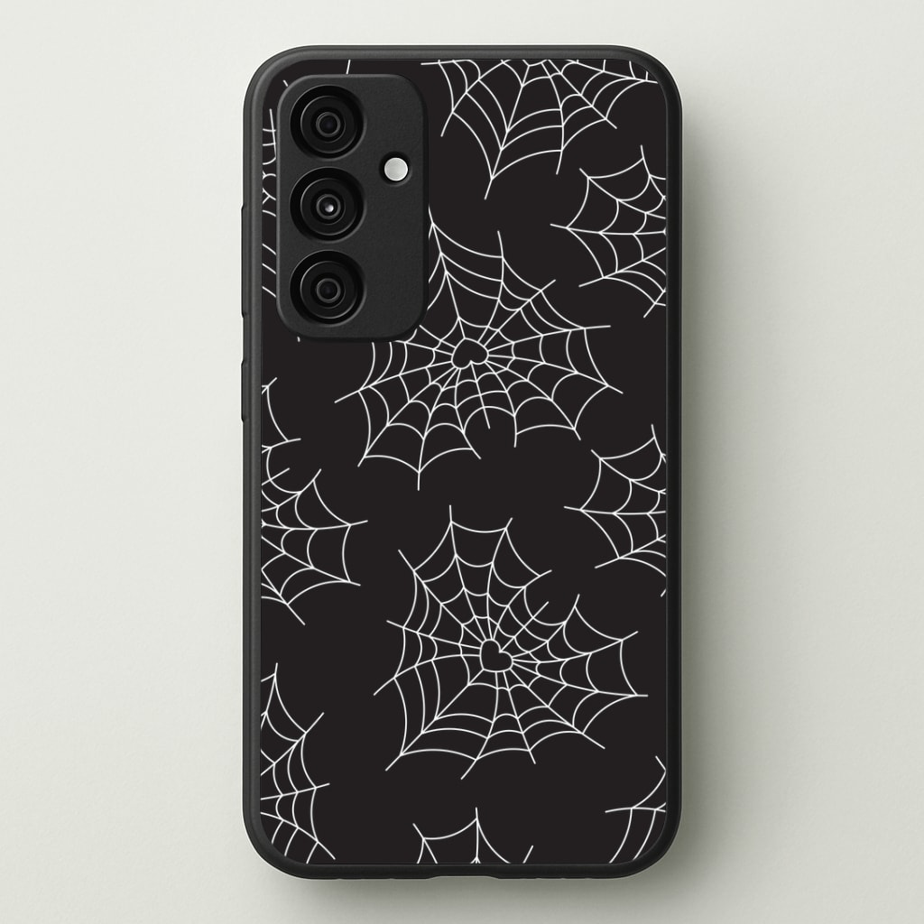 Spiderweb Hearts Pattern Phone Case - Galaxy A35 / Standard