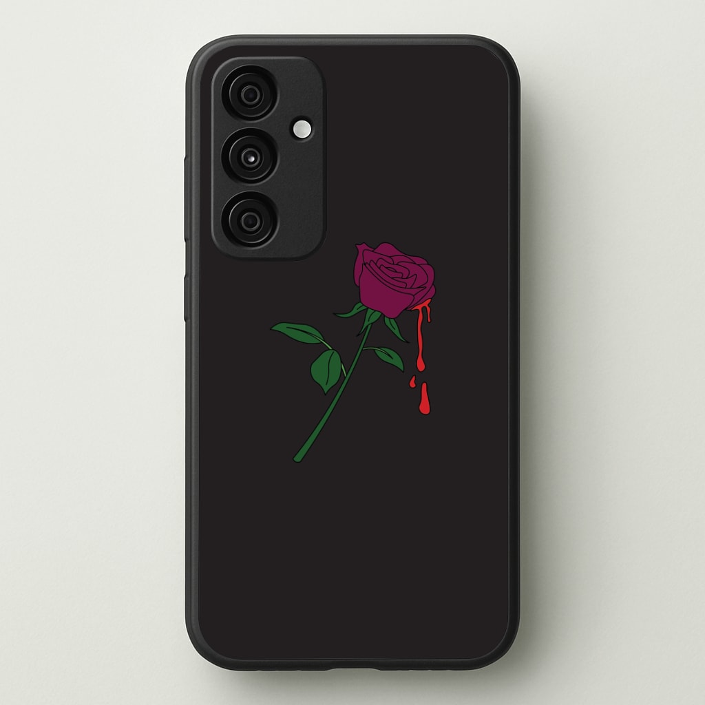 Dark Pink Rose Phone Case - Galaxy A35 / Standard