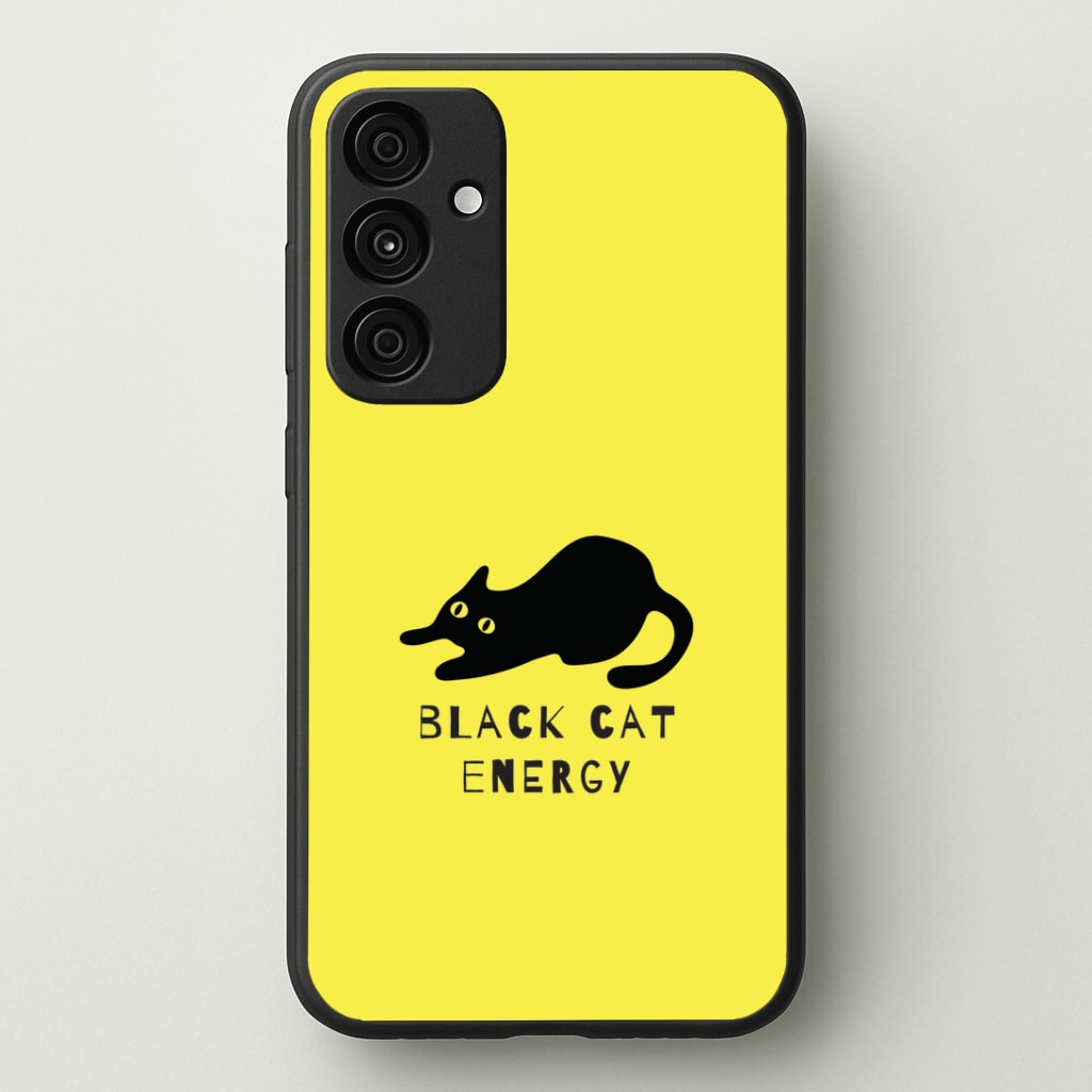 Black Cat Energy Phone Case - Galaxy A35 / Standard