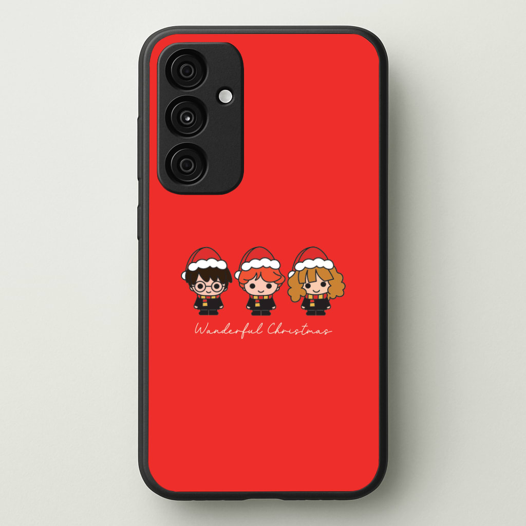 Wizards With Christmas Hats Phone Case - Galaxy A35 / Standard