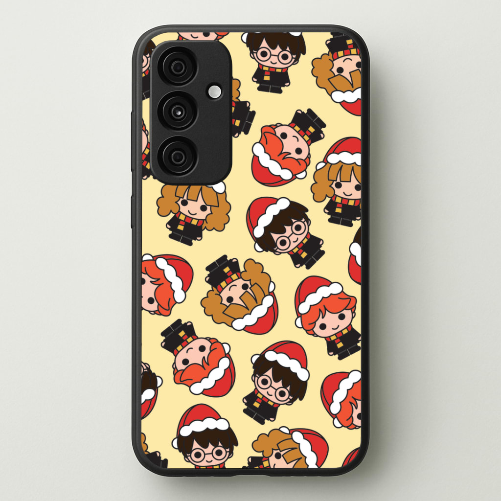 Wizards With Christmas Hats Pattern Phone Case - Galaxy A35 / Standard