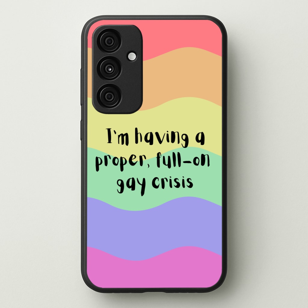Gay Crisis - Heart TV Phone Case - Galaxy A35 / Standard