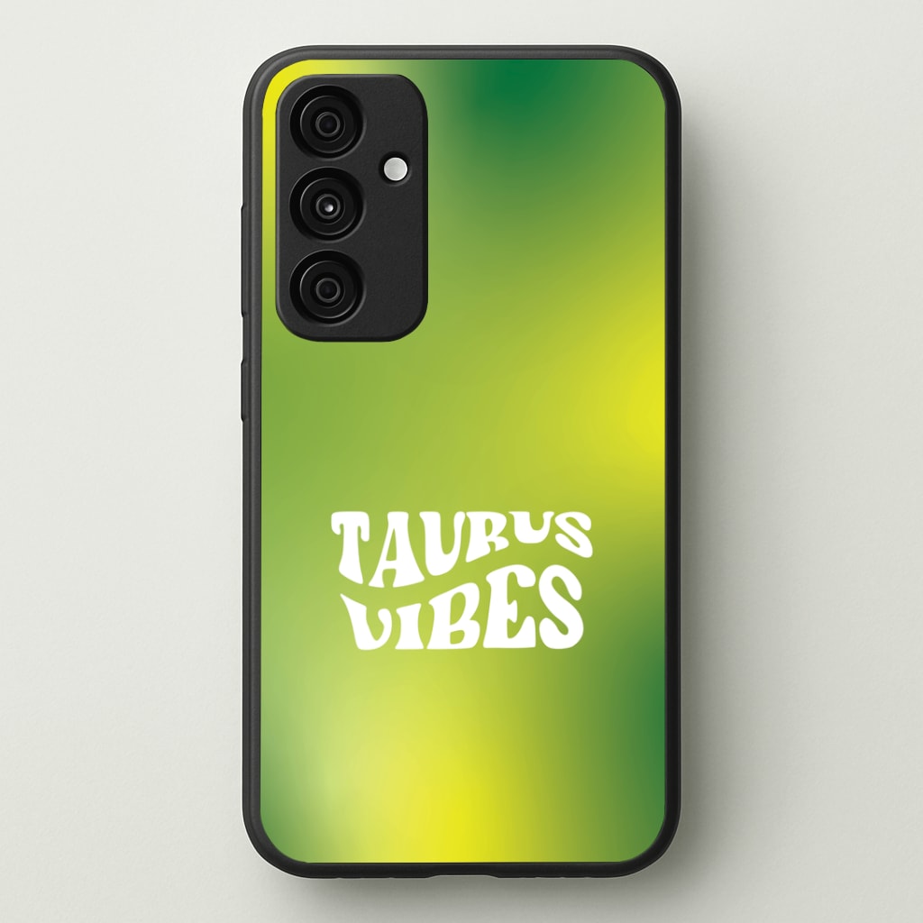 Taurus Vibes Gradient Zodiac Phone Case - Galaxy A35 / Standard