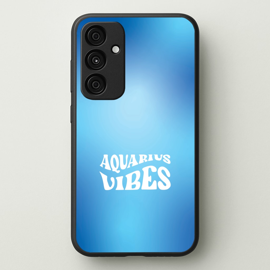 Aquarius Vibes Gradient Zodiac Phone Case - Galaxy A35 / Standard