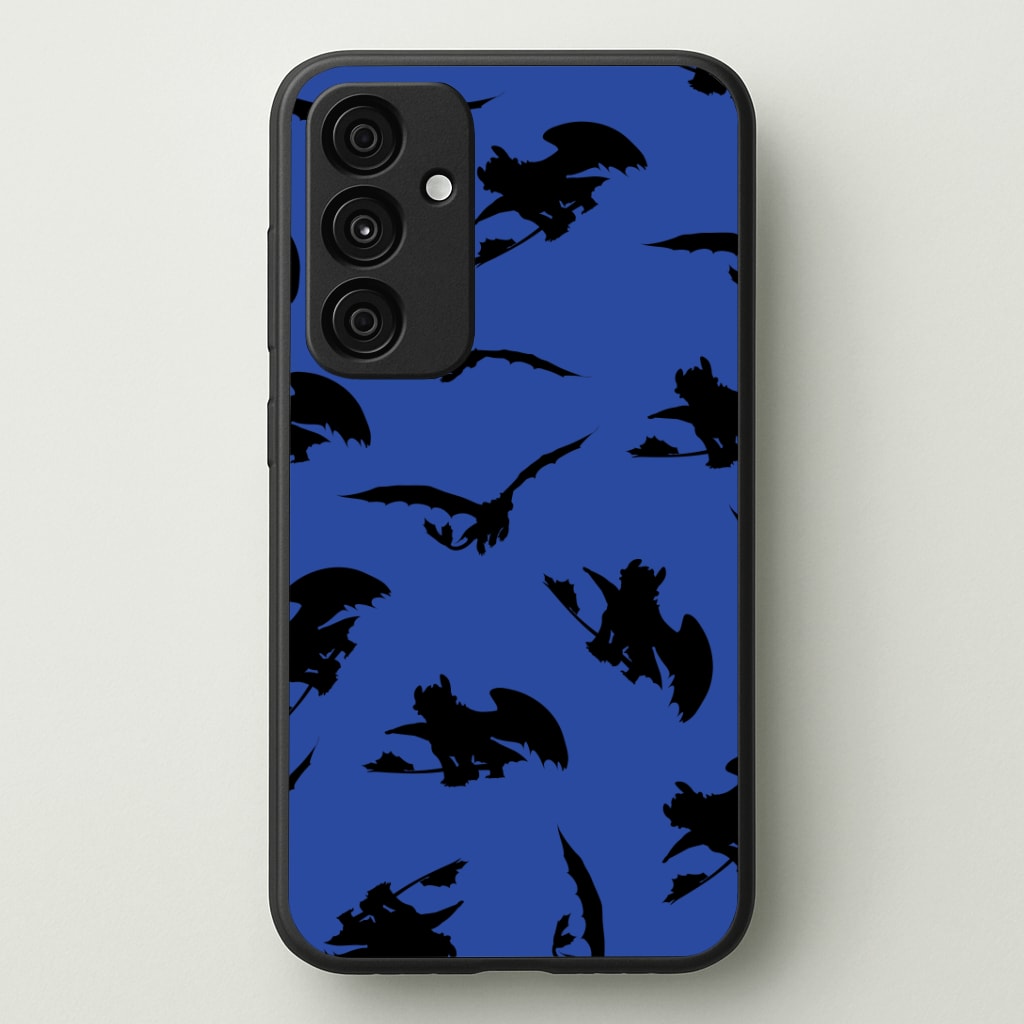 Dragon Silhouettes Pattern Phone Case - Galaxy A35 / Standard