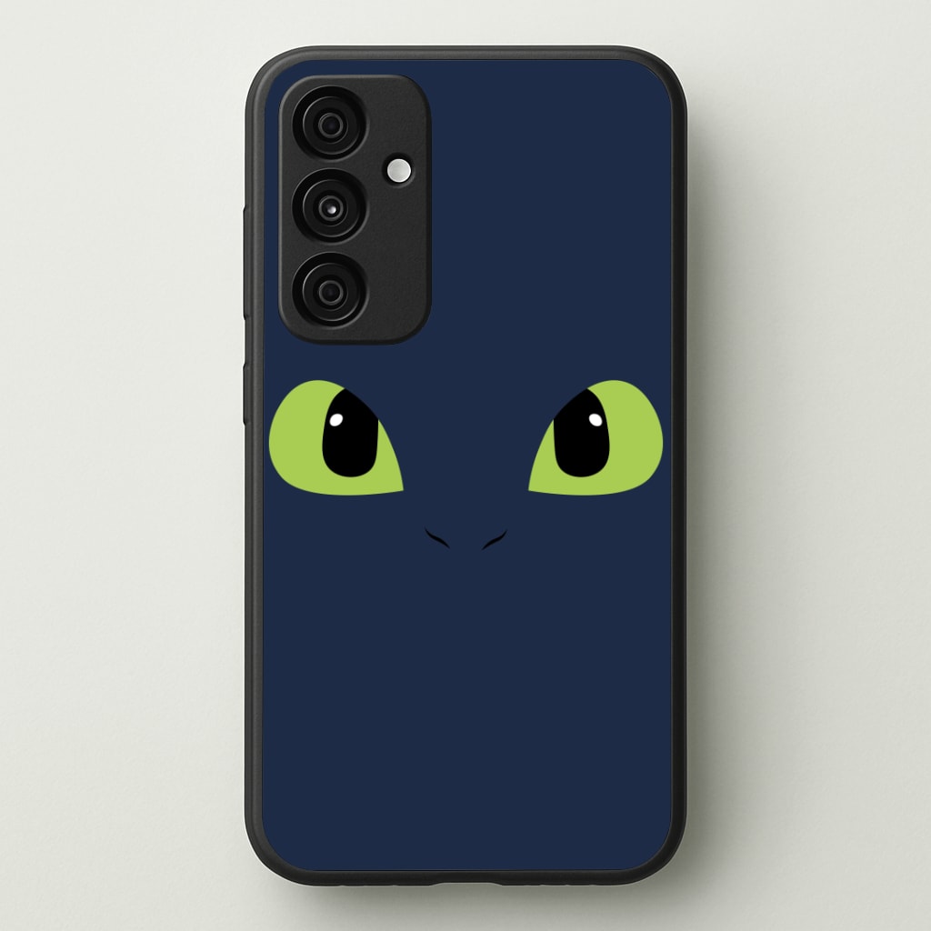 Black Fury Dragon Face Phone Case - Galaxy A35 / Standard