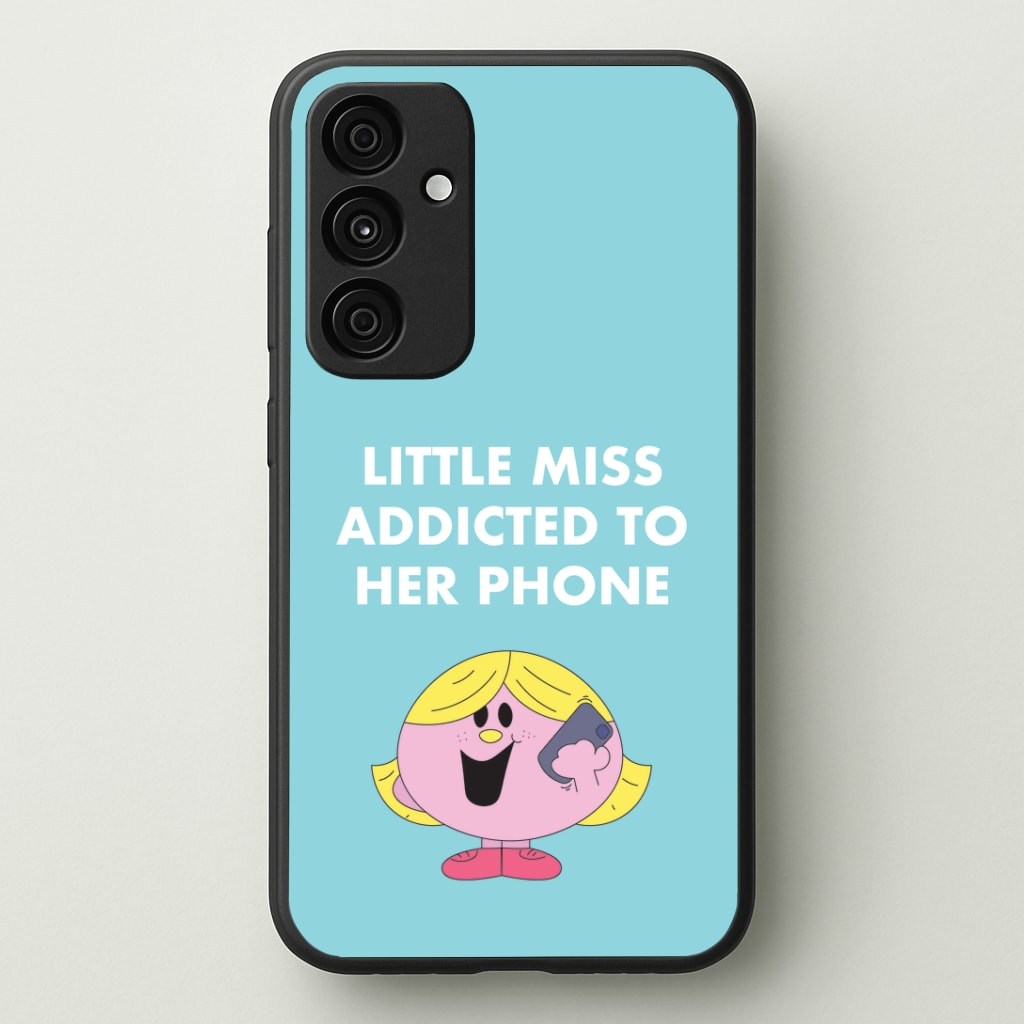 Little Miss Addicted To Her Phone - Aesthetic Quote Phone Case - Galaxy A35 / Standard