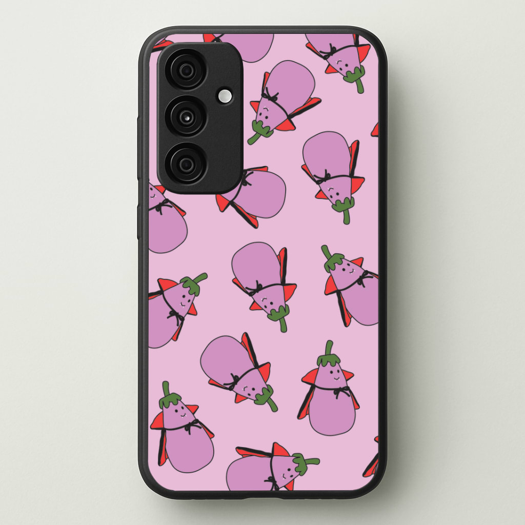 Vampire Vegetable Pattern - Halloween Phone Case - Galaxy A35 / Standard