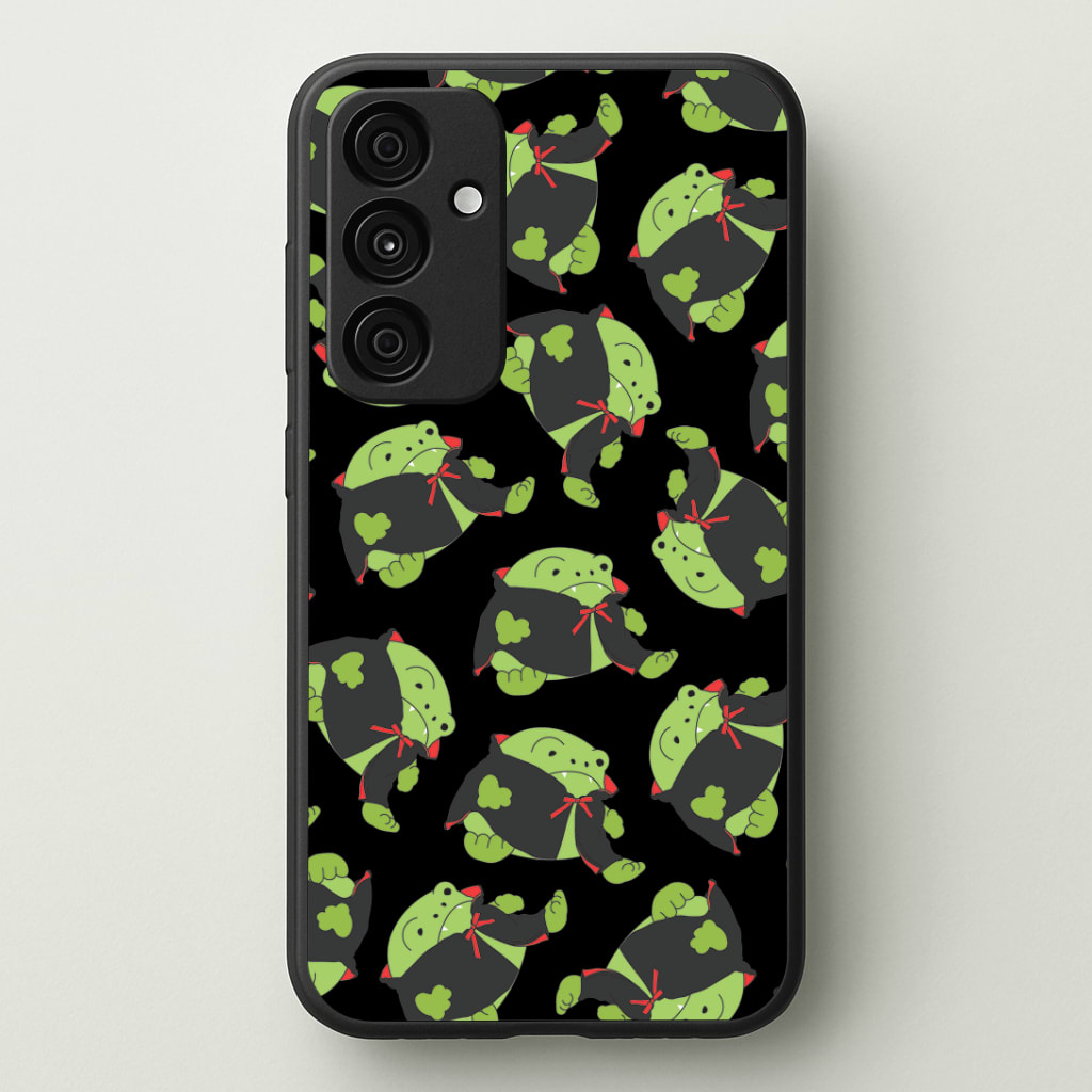 Vampire Frog Pattern - Halloween Phone Case - Galaxy A35 / Standard