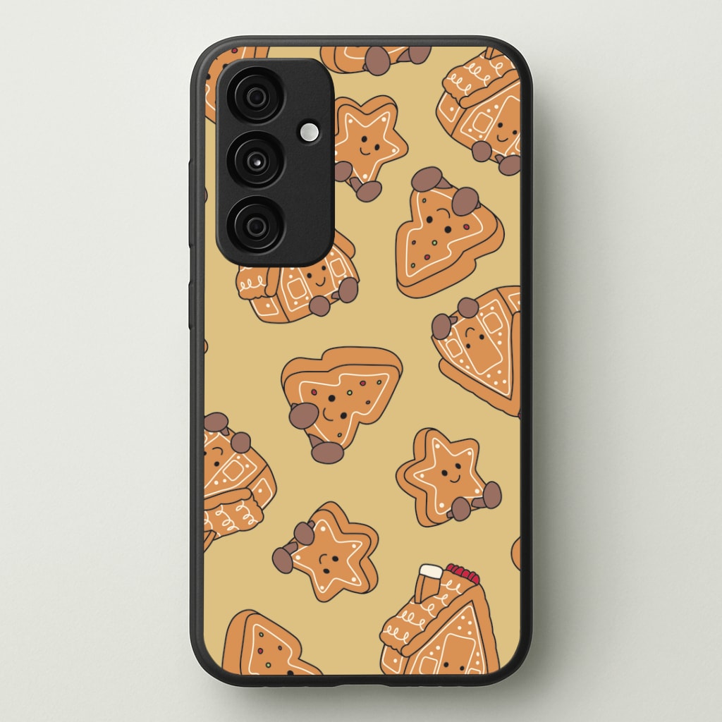 Gingerbread Plushies Pattern Phone Case - Galaxy A35 / Standard