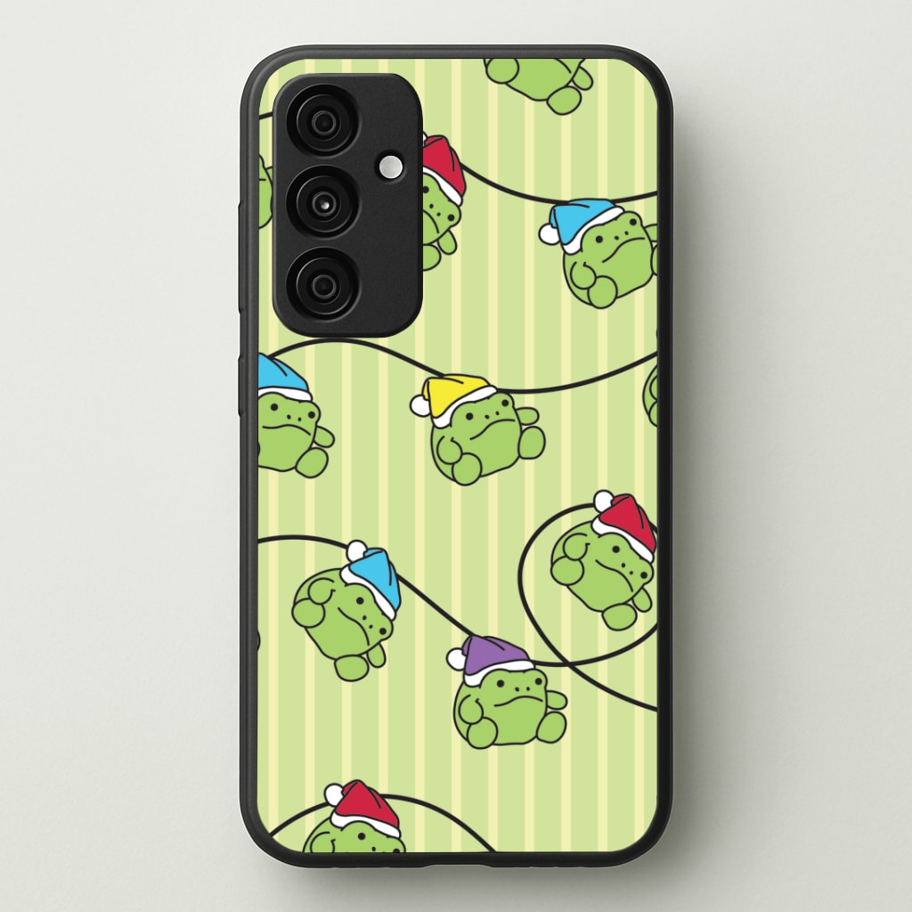 Christmas Frog Plush Fairylights Pattern Phone Case - Galaxy A35 / Standard