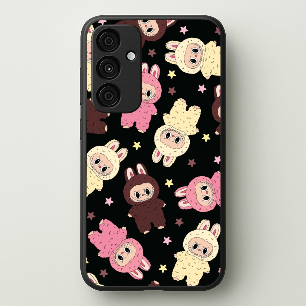 Cute Monsters And Stars Pattern Phone Case - Galaxy A35 / Standard