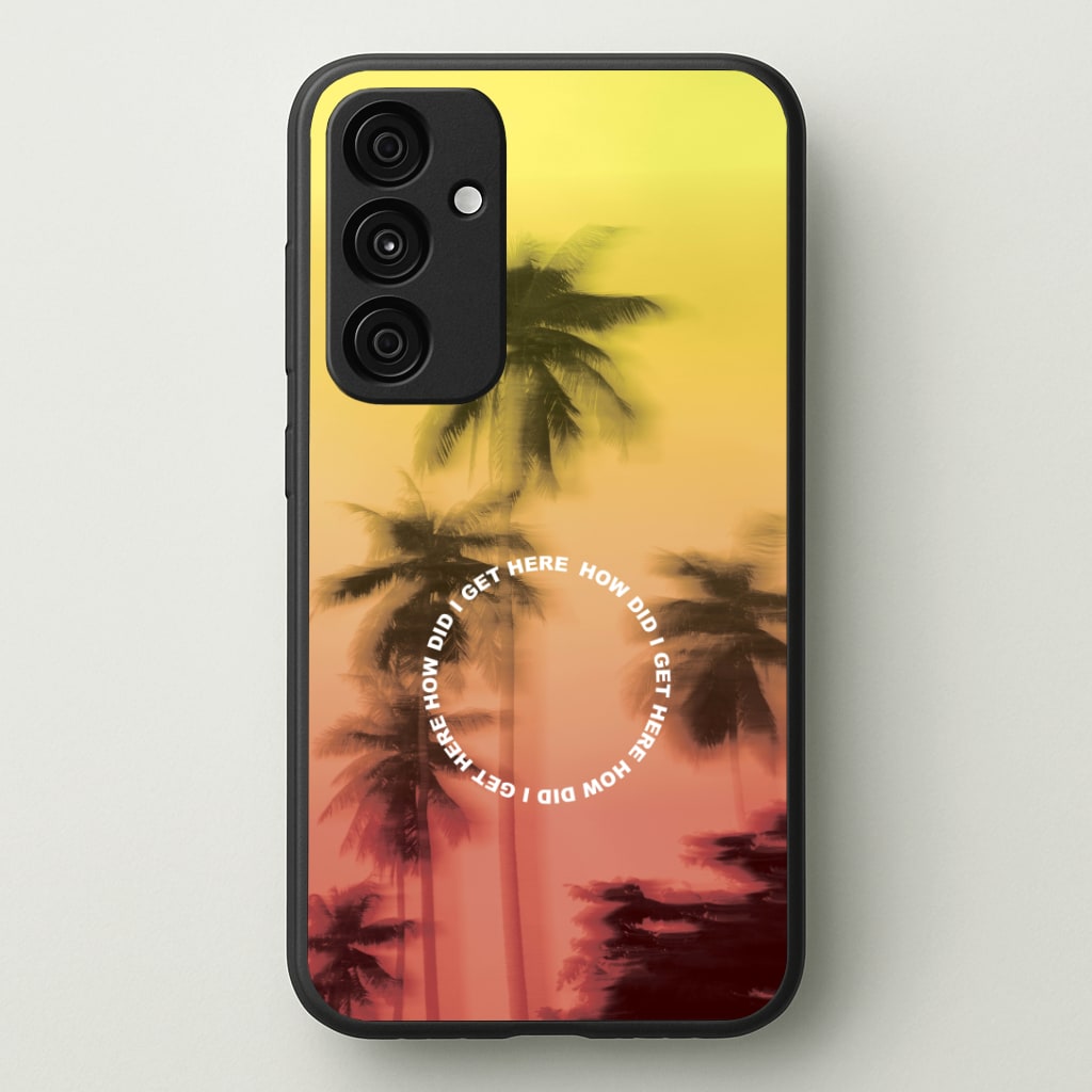 Palm Trees Circle Phone Case - Galaxy A35 / Standard