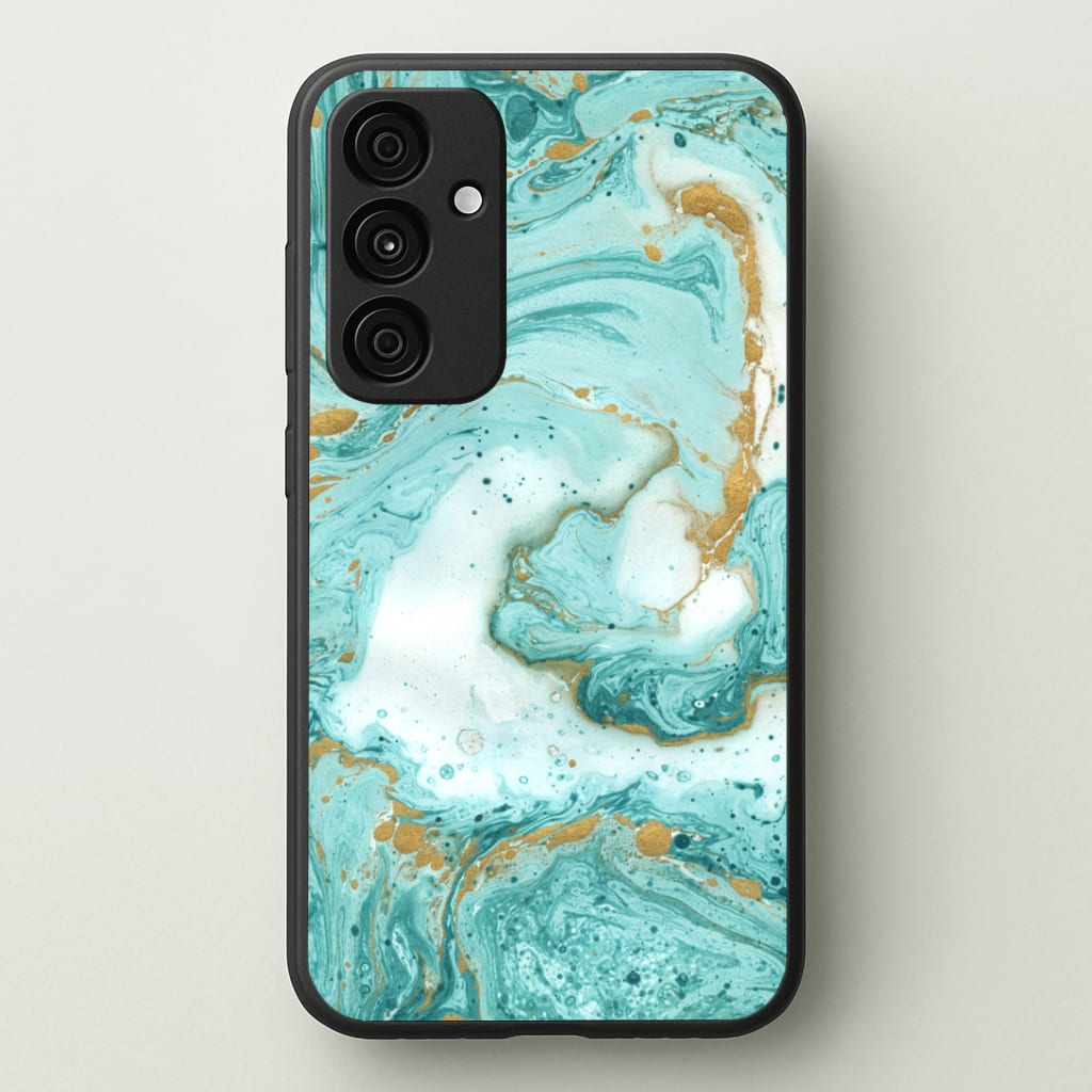 Green Marble Phone Case - Galaxy A35 / Standard
