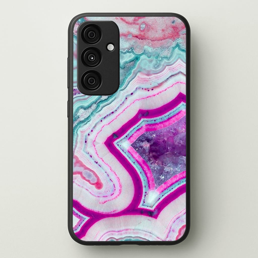 Purple Geode Pattern Phone Case - Galaxy A35 / Standard