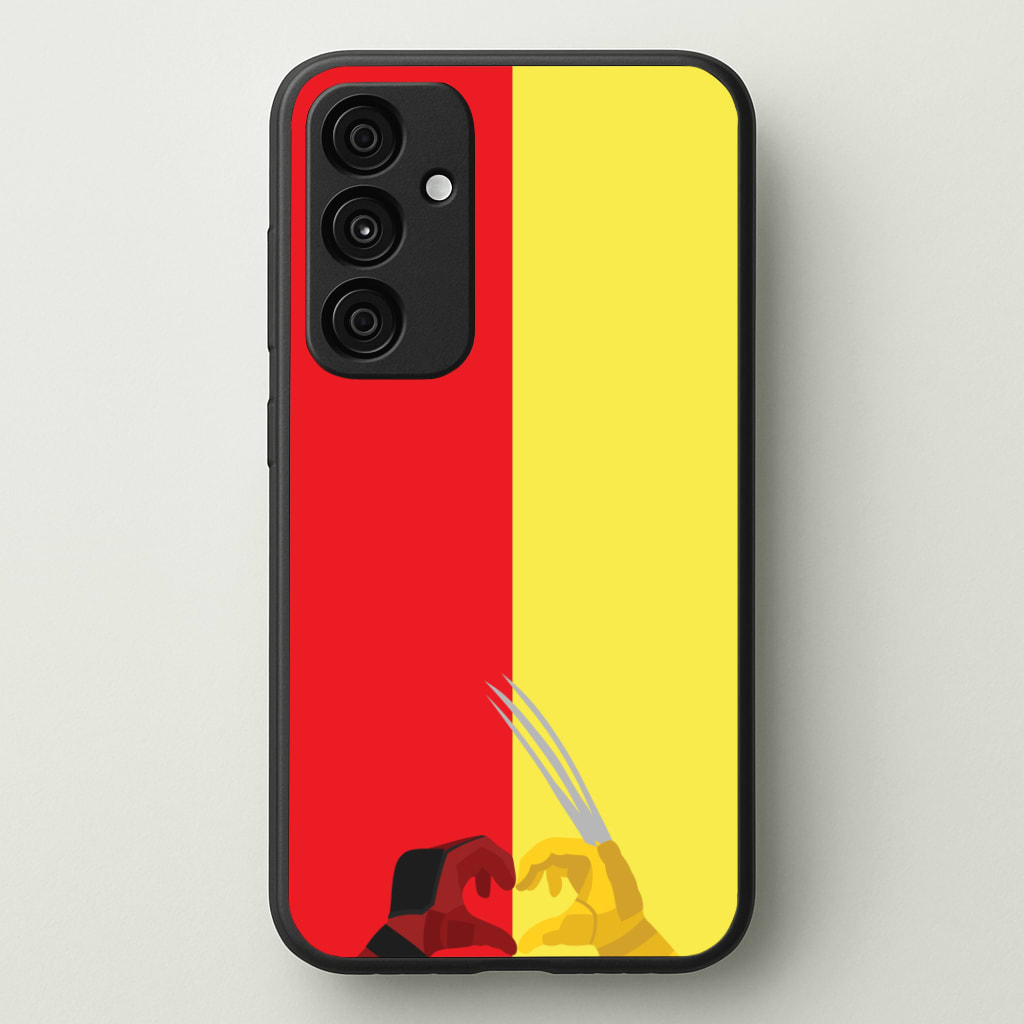 Red And Yellow Heroes Love Heart Phone Case - Galaxy A35 / Standard