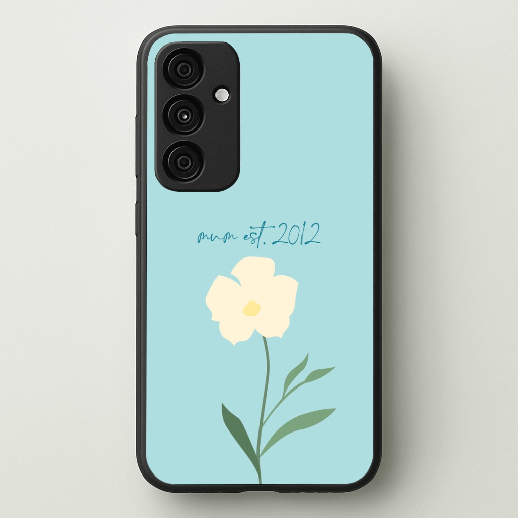Personalised Baby Blue Mum Est Phone Case - Galaxy A35 / Standard