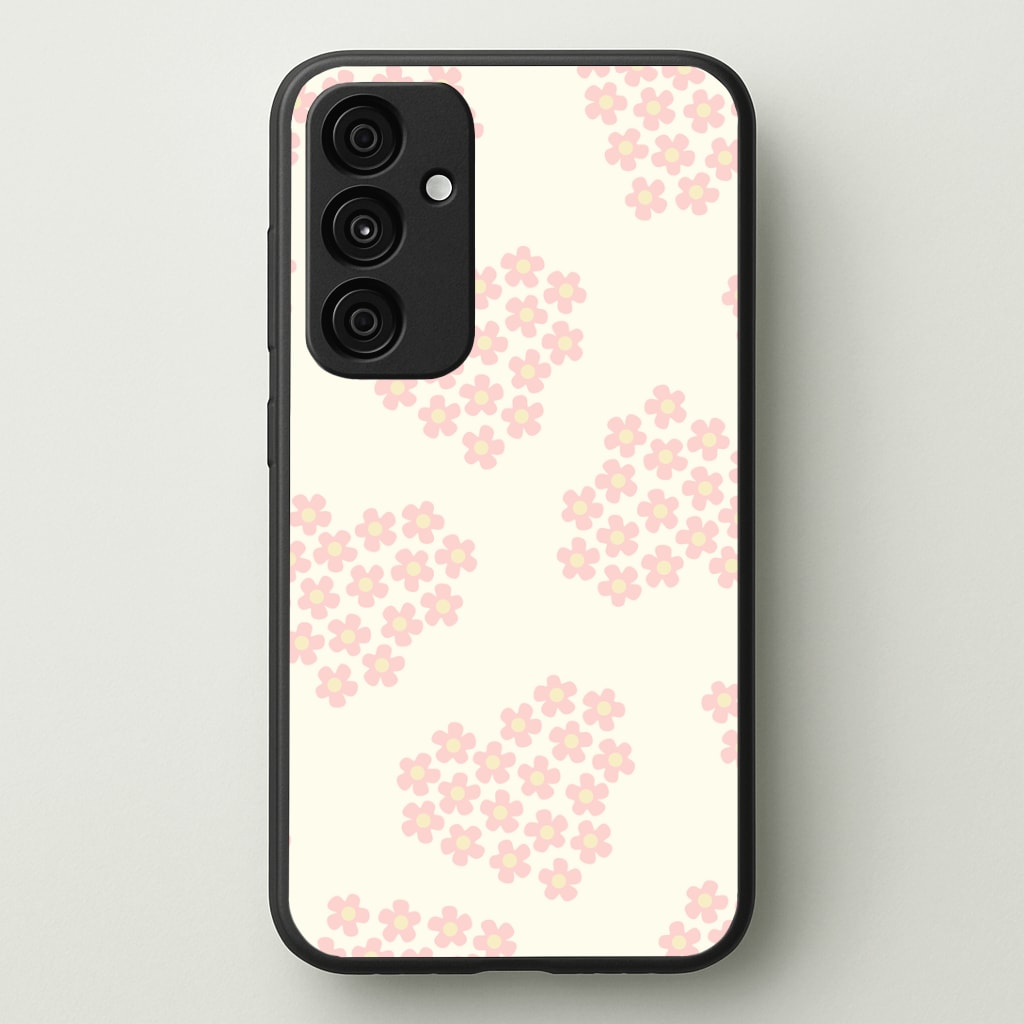 Flower Hearts Pattern Phone Case - Galaxy A35 / Standard