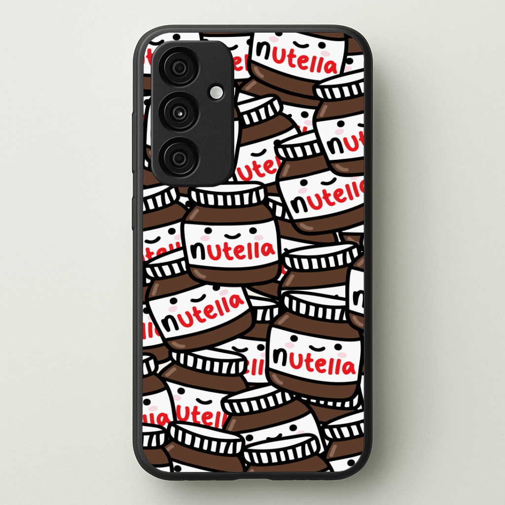 Cute Nutella Pattern Phone Case - Galaxy A35 / Standard