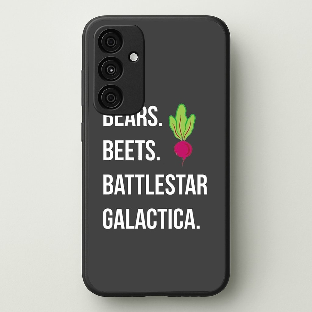 Bears. Beets. Battlestar Galactica Illustration Phone Case - Galaxy A35 / Standard