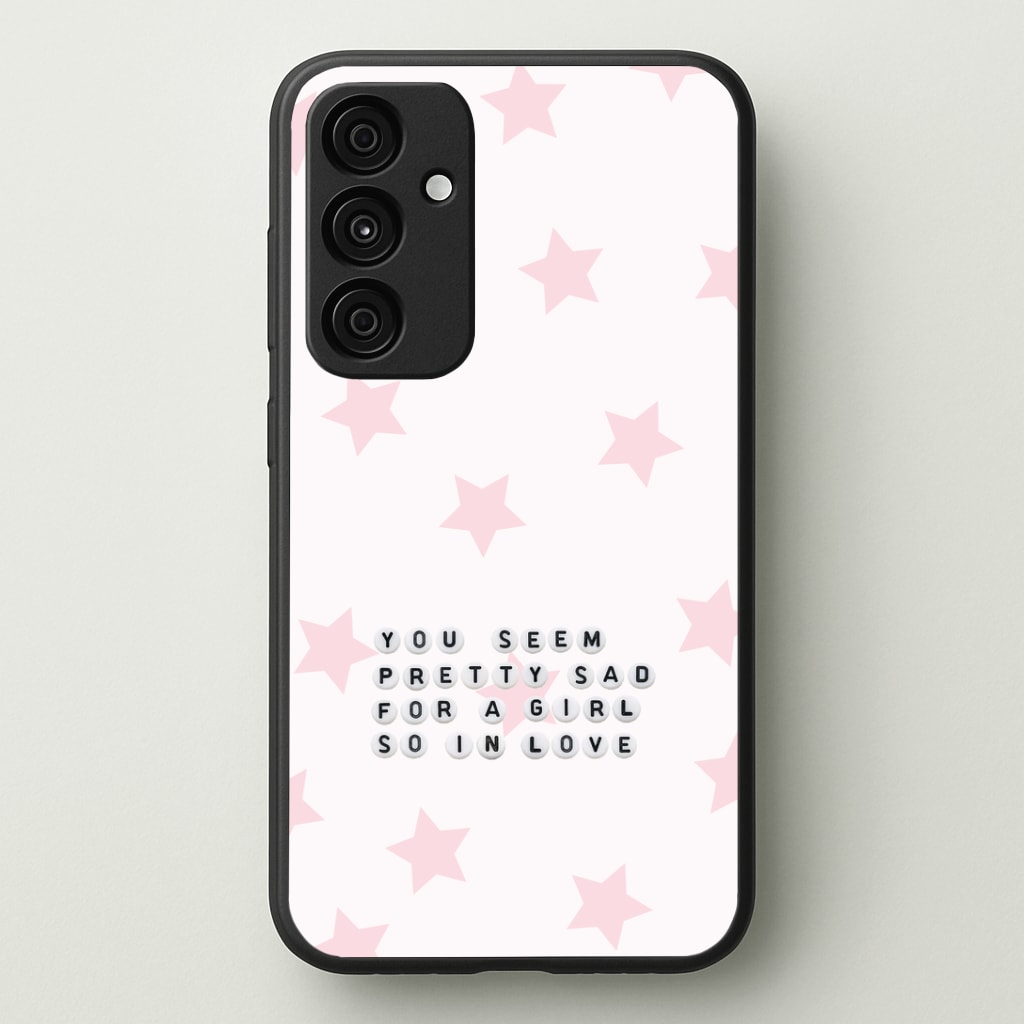Pretty Sad Letter Beads Phone Case - Galaxy A35 / Standard