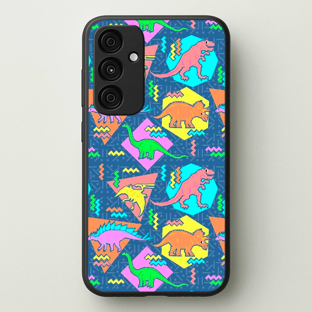 Nineties Dinosaurs Pattern Phone Case - Galaxy A35 / Standard