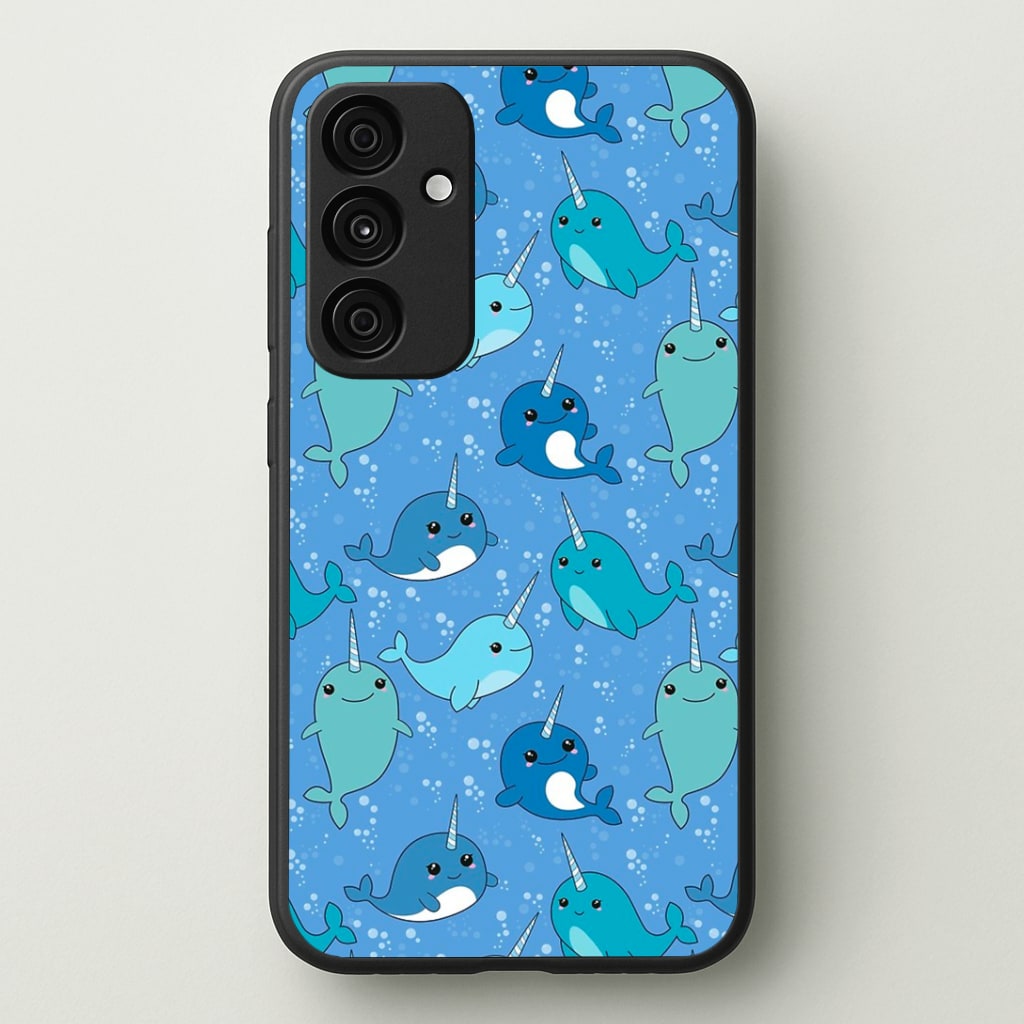 Narwhal Pattern Phone Case - Galaxy A35 / Standard