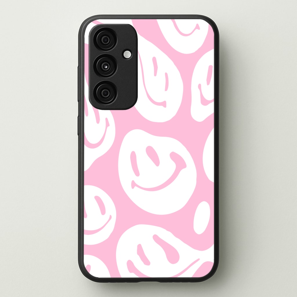 Trippn Smiley - Pink Phone Case - Galaxy A35 / Standard