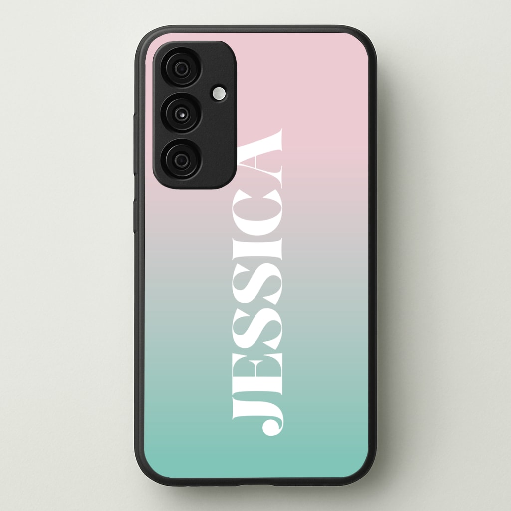 Gradient Personalised Name Phone Case - Galaxy A35 / Standard