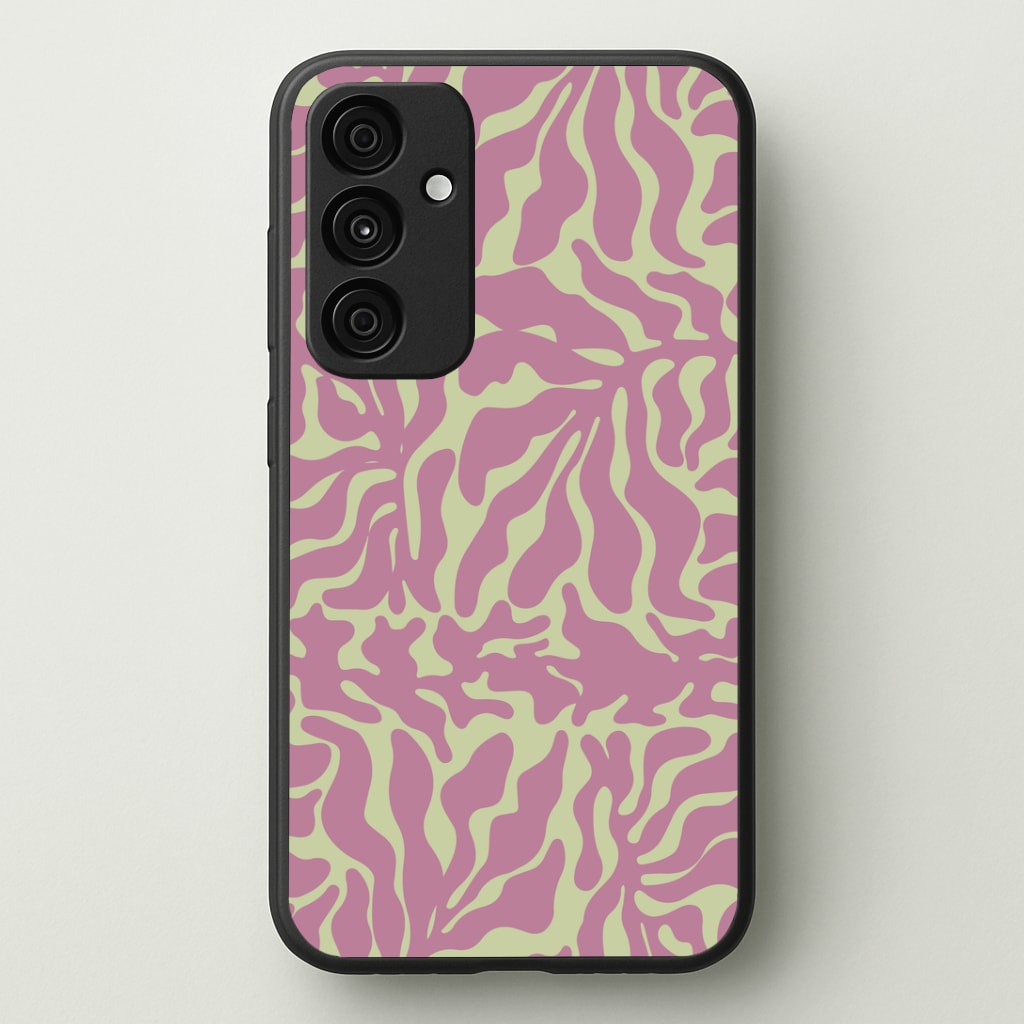 Pink Leaves - Foliage Phone Case - Galaxy A35 / Standard