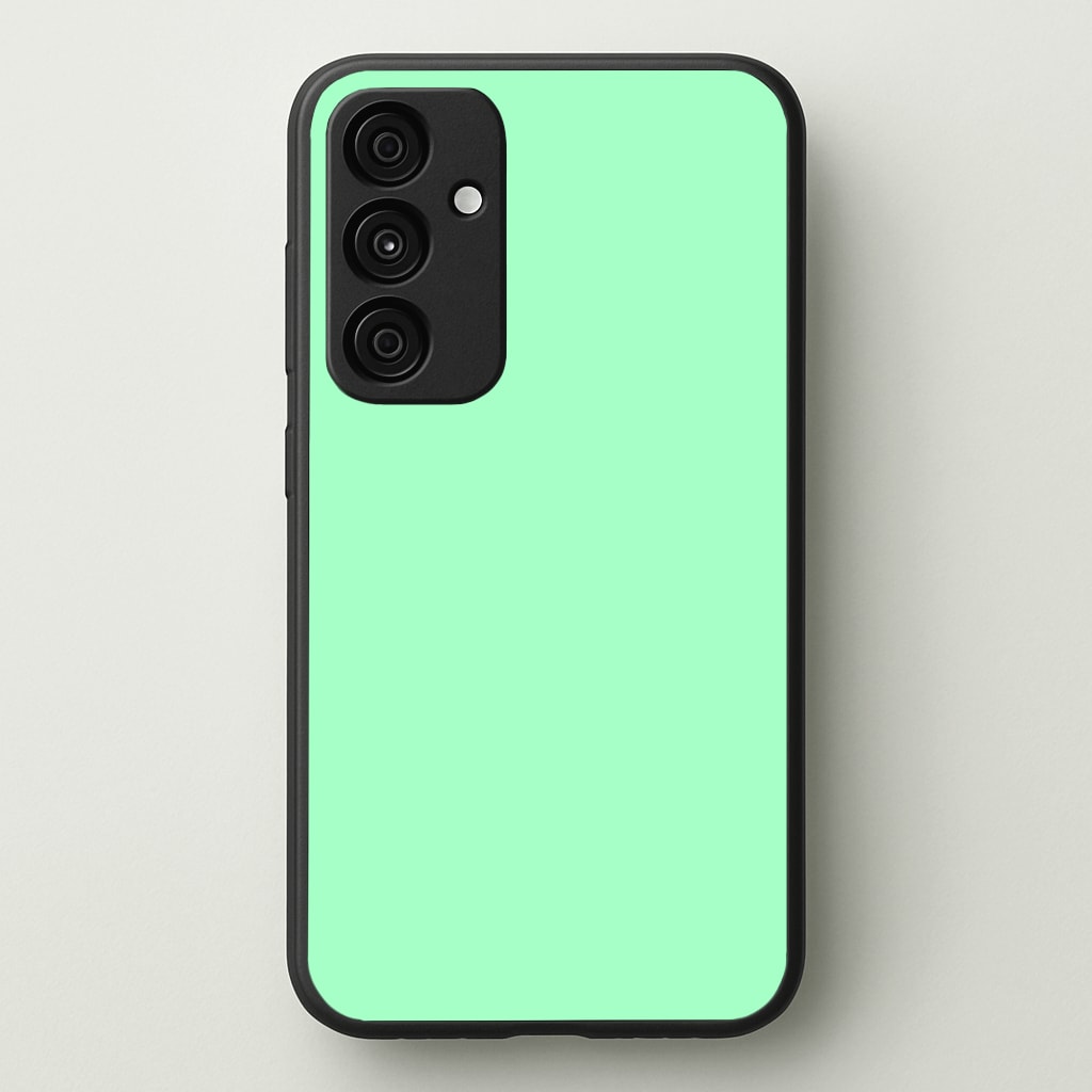 Back To Casics - Pretty Pastels - Plain Green Phone Case - Galaxy A35 / Standard