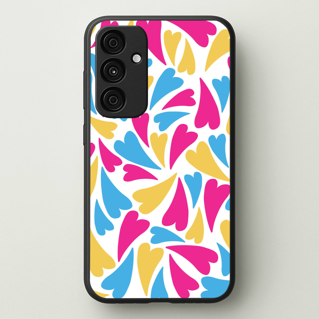 Pansexual Hearts - Pride Phone Case - Galaxy A35 / Standard