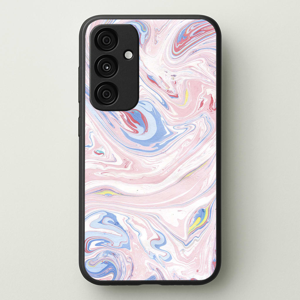 Pink Marble Swirl Phone Case - Galaxy A35 / Standard