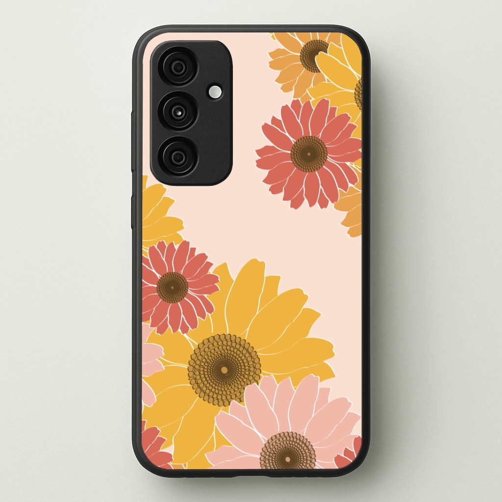 Sunflower Floral Pattern Phone Case - Galaxy A35 / Standard