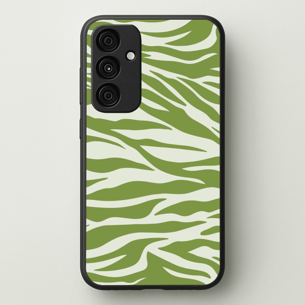 Abstract Green Print Phone Case - Galaxy A35 / Standard